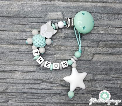 Personalisierte Schnullerkette mit Namen / Namenskette Baby